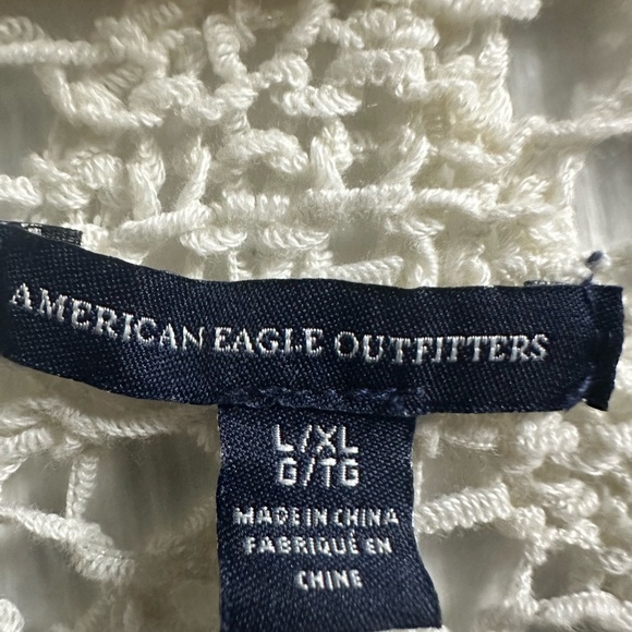 American Eagle Crochet Open Front Cardigan Size L/XL - Picture 3 of 6